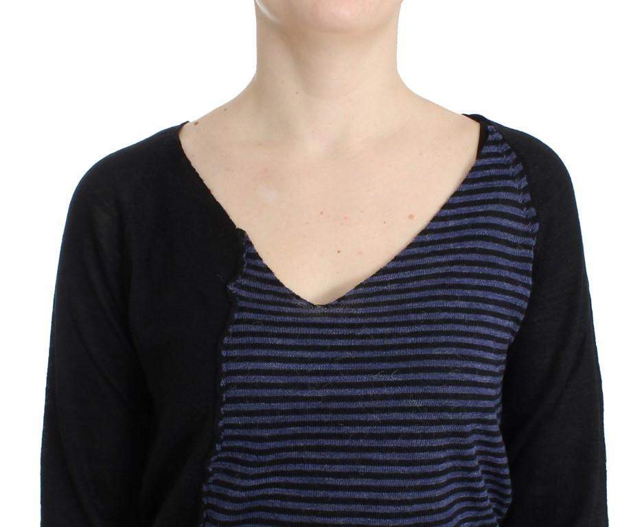 COSTUME NATIONAL C’N’C  Striped V-Neck Sweater #women, Black, Catch, Costume National, feed-agegroup-adult, feed-color-black, feed-gender-female, feed-size-M, Gender_Women, Kogan, M, Sweaters - Women - Clothing at SEYMAYKA