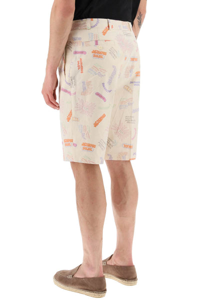 Jacquemus all-over logo lettering shorts-2