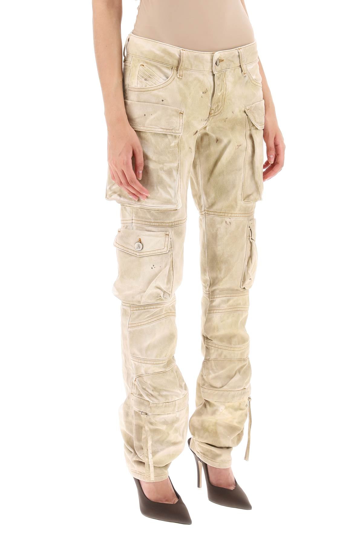 The attico 'essie' cargo pants with marble effect-1
