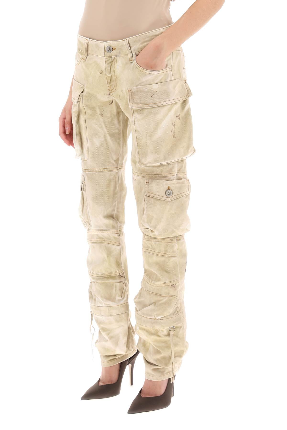 The attico 'essie' cargo pants with marble effect-2