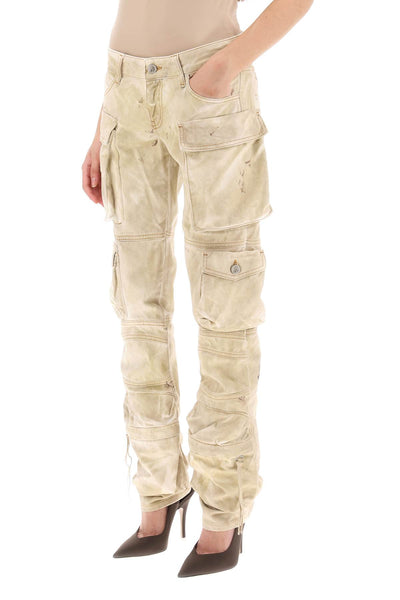The attico 'essie' cargo pants with marble effect-2