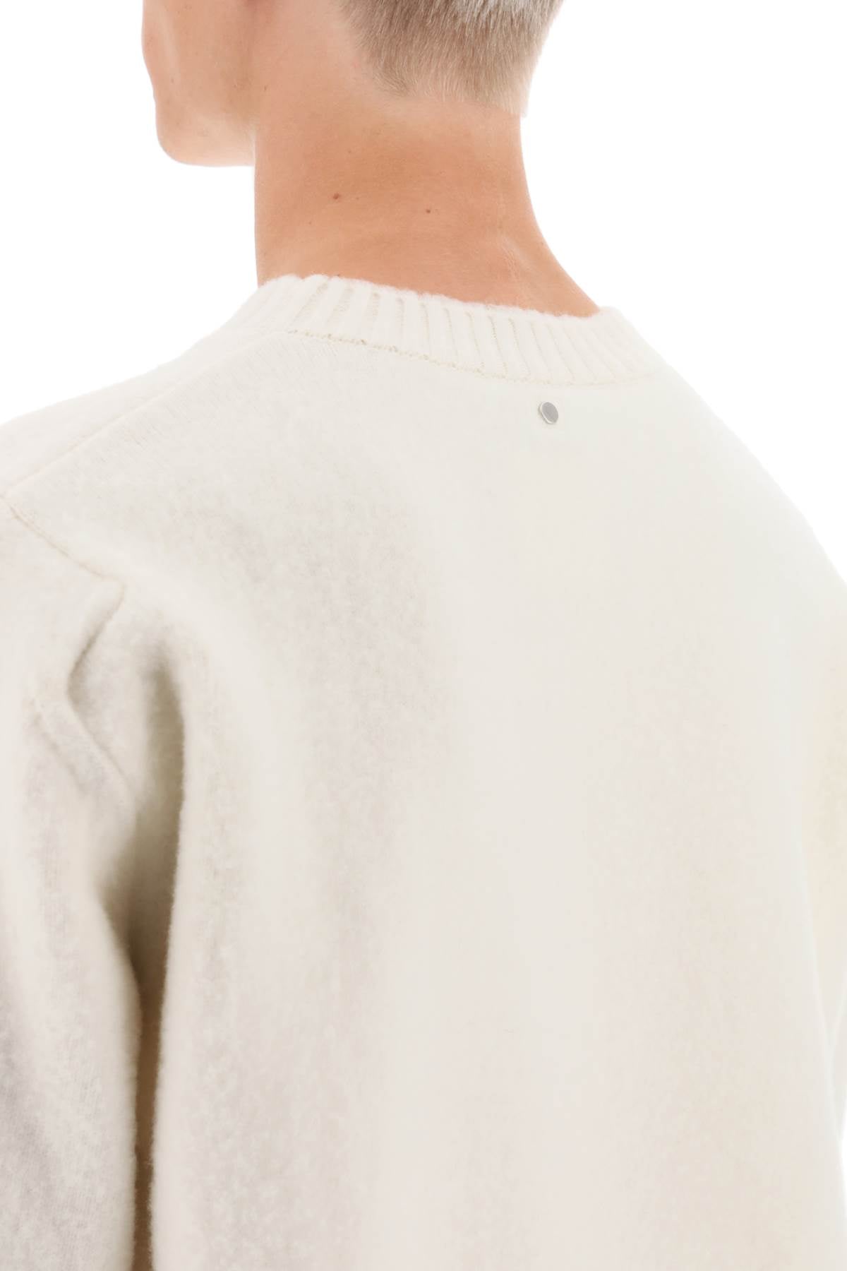 Oamc wool sweater with jacquard logo-3