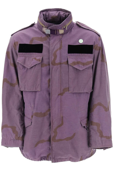 Oamc field jacket in cotton with camouflage pattern-0