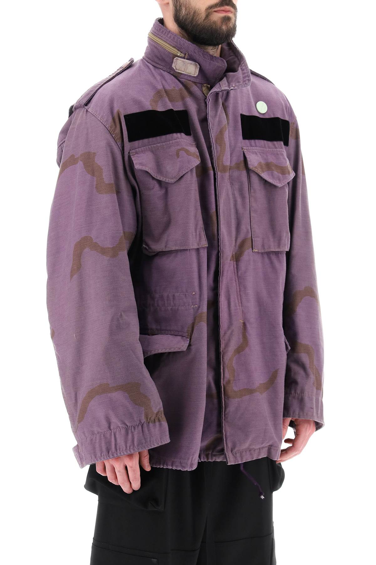 Oamc field jacket in cotton with camouflage pattern-1