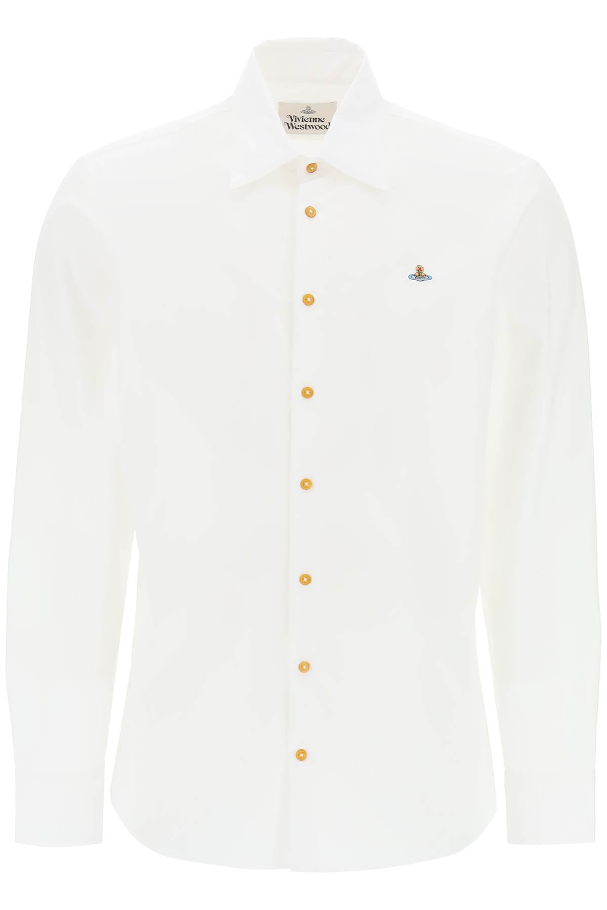 Vivienne westwood ghost shirt with orb embroidery-0