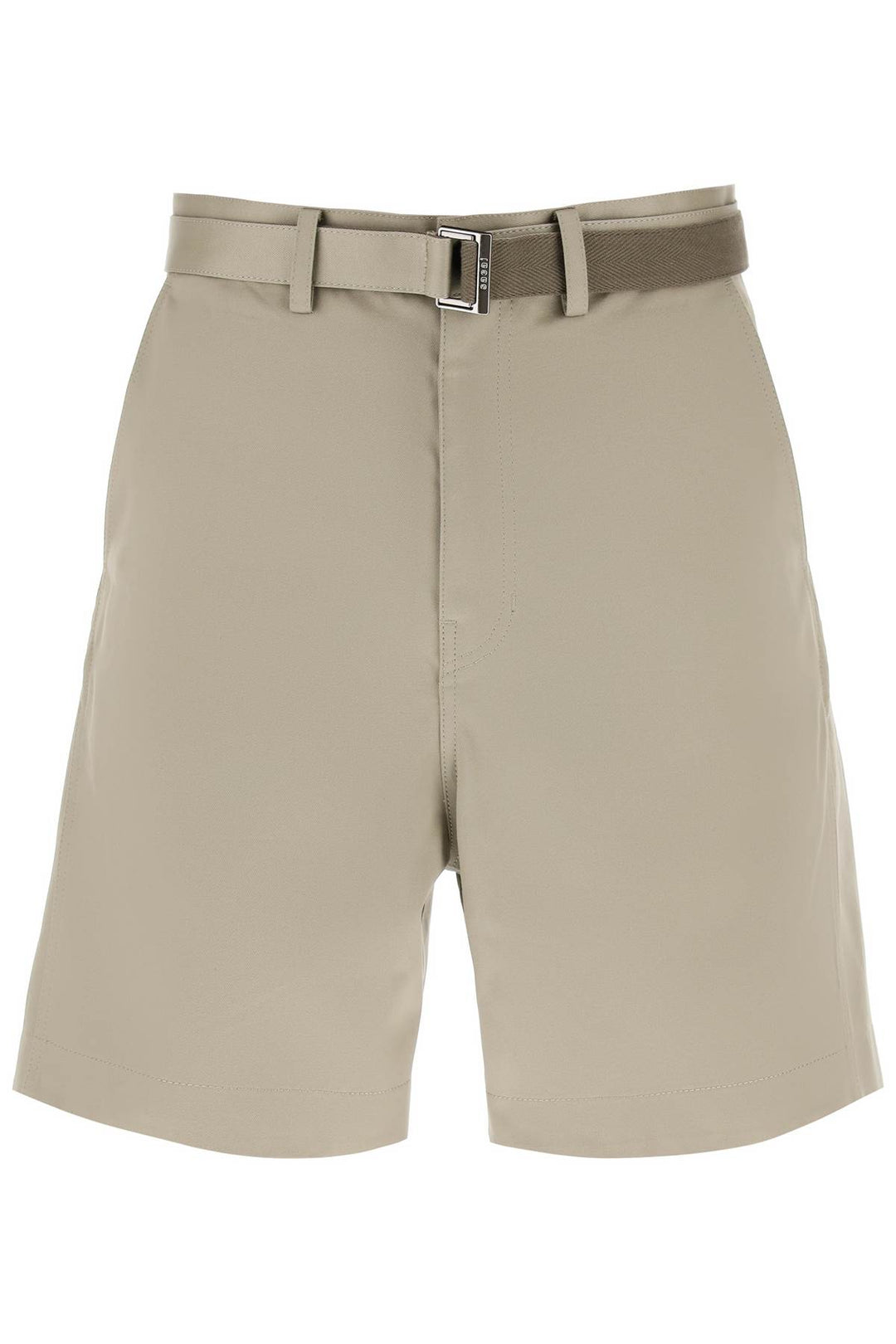 Sacai cotton belted shorts-0