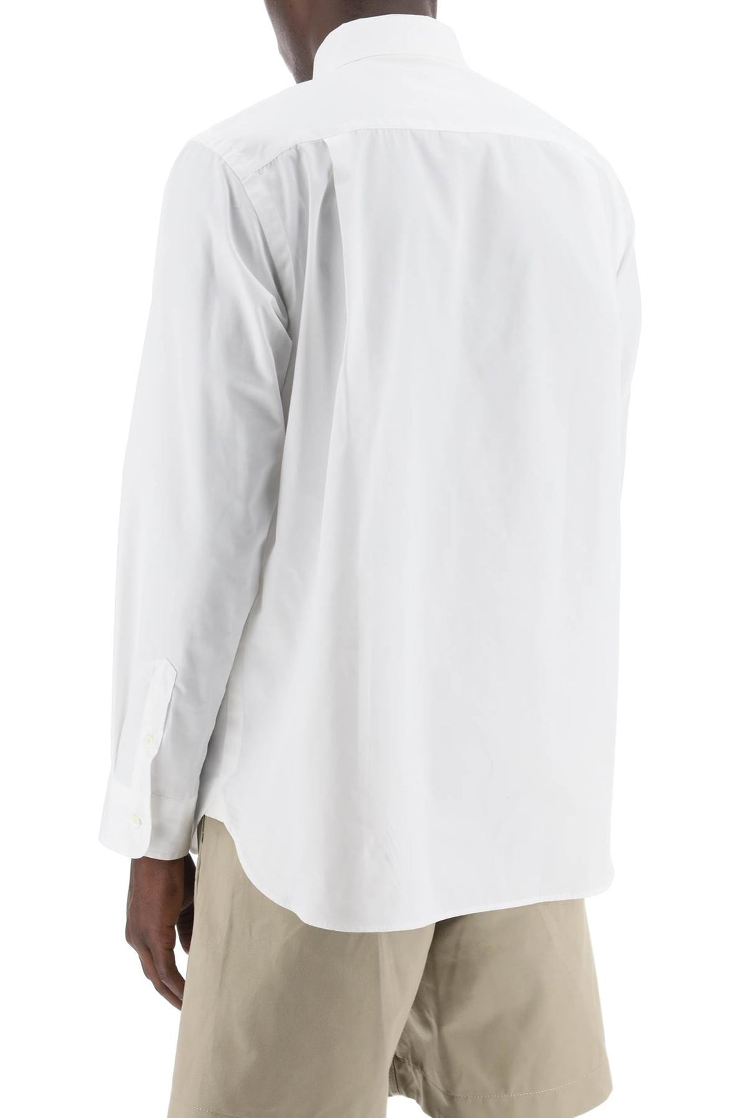 Sacai layered poplin effect shirt with-2
