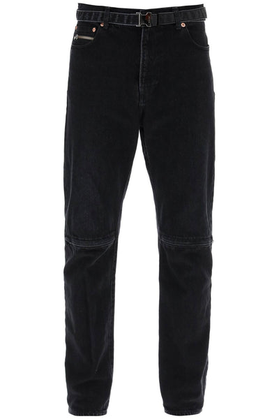 Sacai slim jeans with belt-0