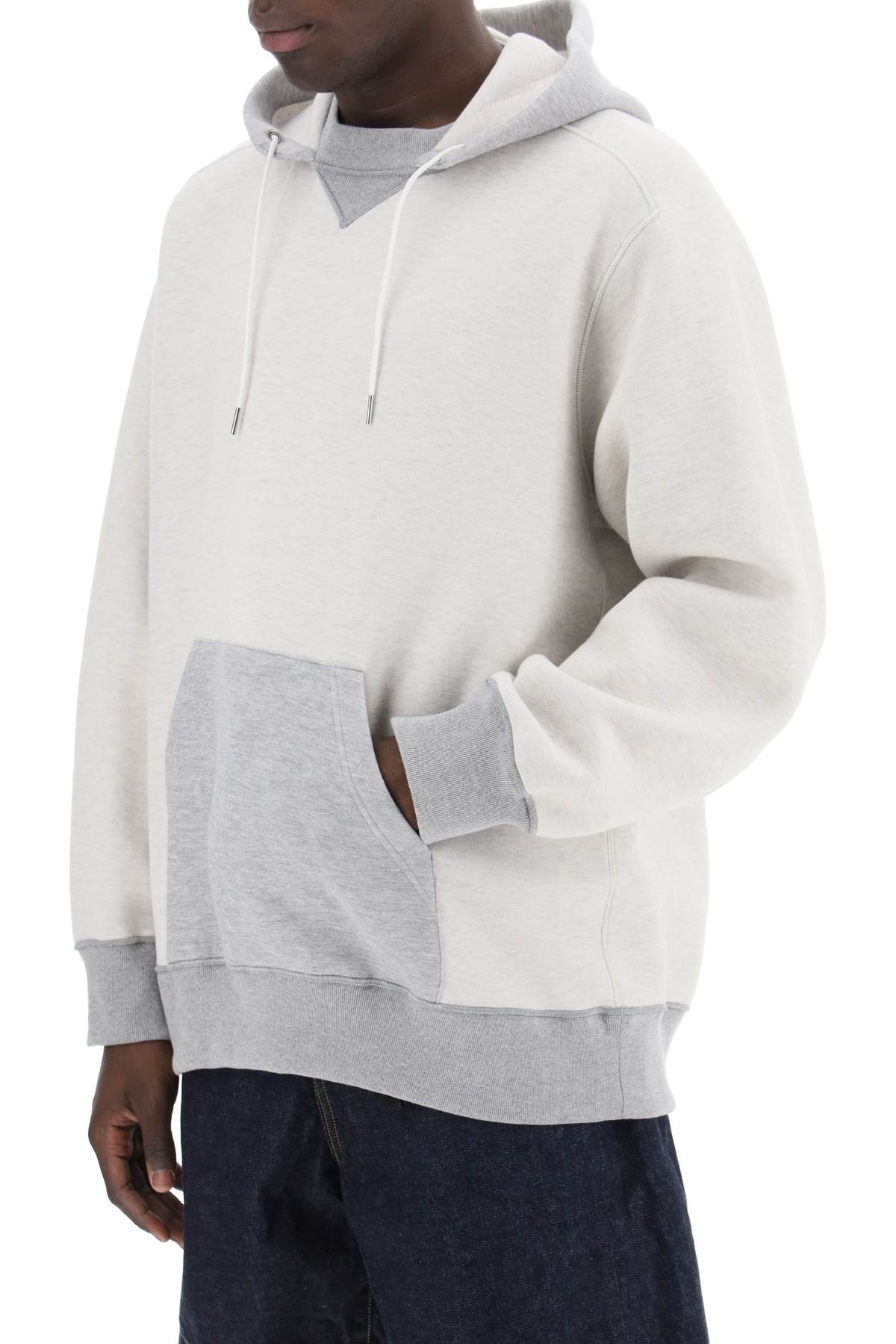 Sacai hooded sweatshirt with reverse-3