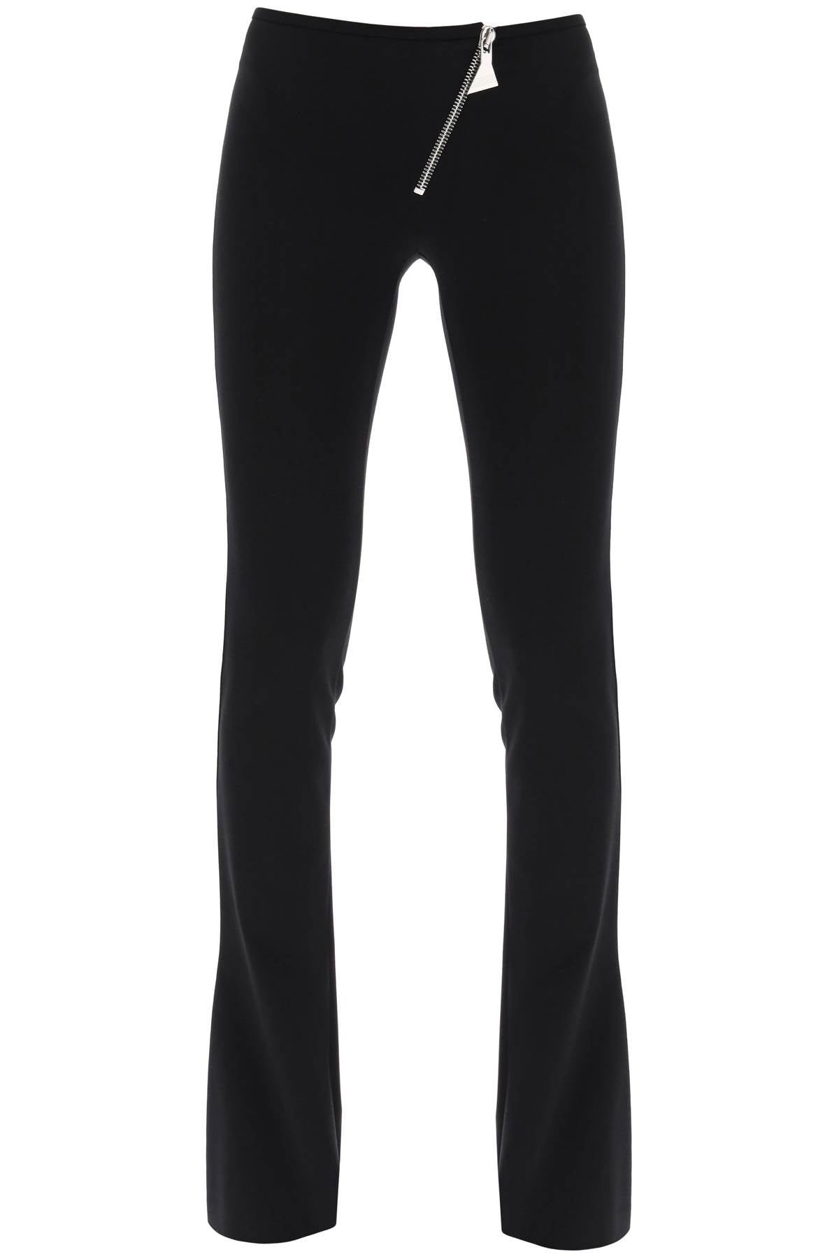 The attico bootcut pants with slanted zipper-0