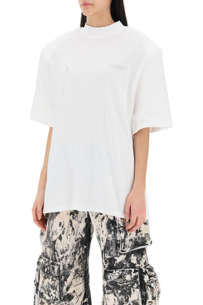 The attico kilie oversized t-shirt with padded shoulders-3