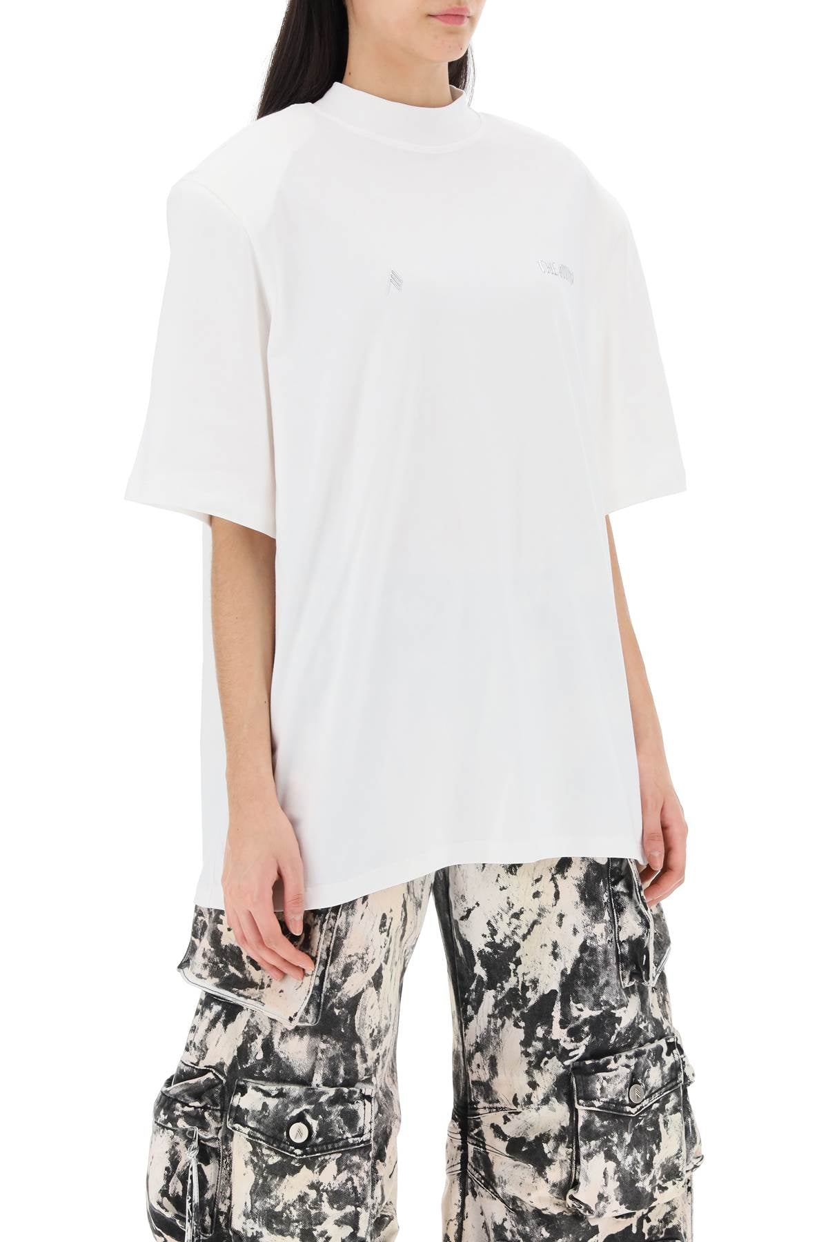 The attico kilie oversized t-shirt with padded shoulders-1