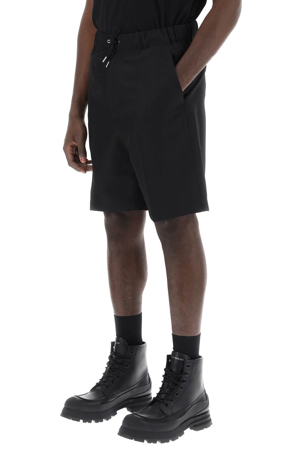 Oamc shorts with elasticated waistband-3