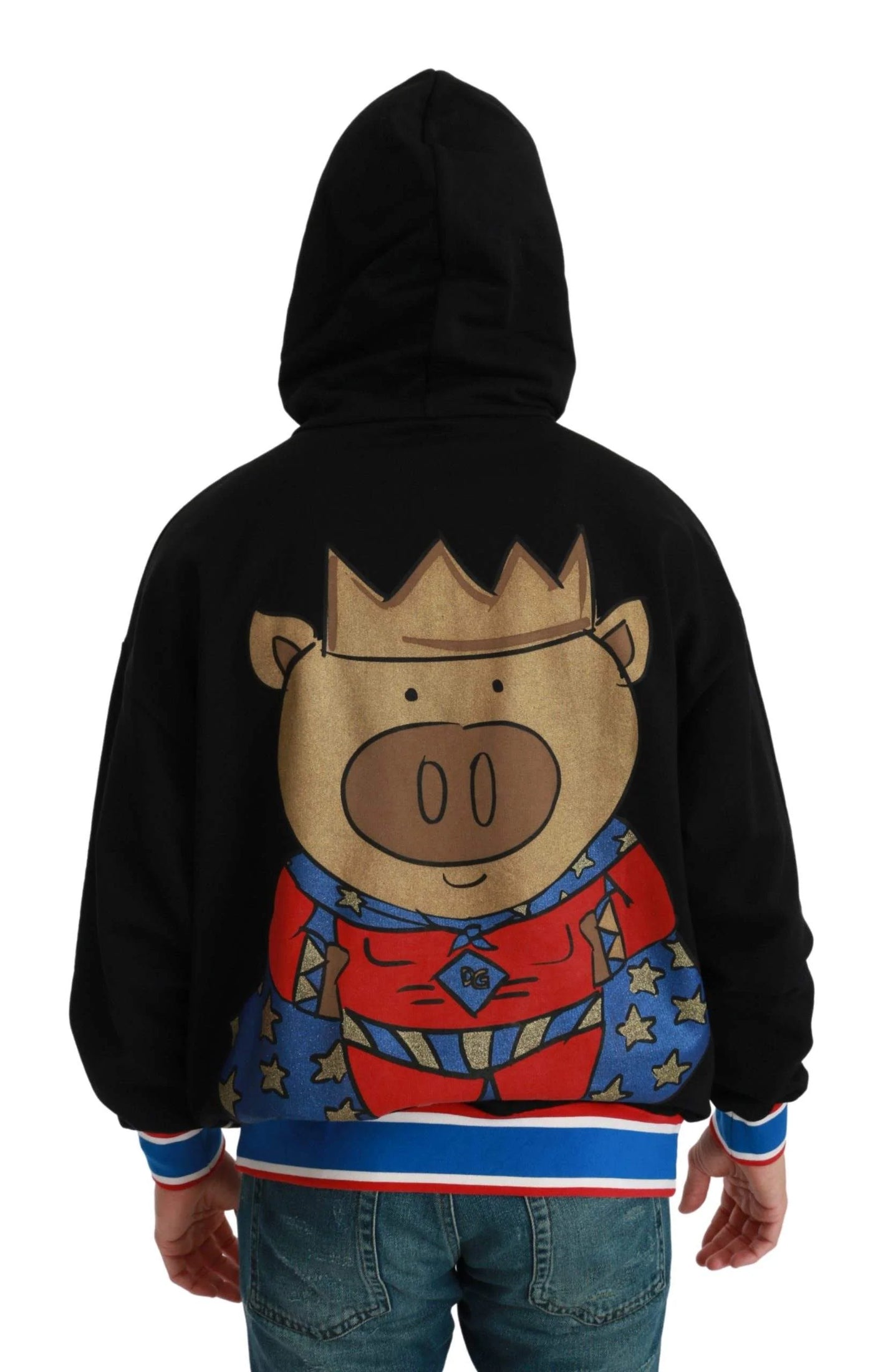 Dolce & Gabbana  Black Sweater Pig of the Year Hooded #men, Black, Brand_Dolce & Gabbana, Catch, Dolce & Gabbana, feed-agegroup-adult, feed-color-black, feed-gender-male, feed-size-IT44 | XS, feed-size-IT46 | S, feed-size-IT50 | L, feed-size-IT52 | L, feed-size-IT54 | XL, feed-size-IT56 | XXL, Gender_Men, IT44 | XS, IT46 | S, IT50 | L, IT52 | L, IT54 | XL, IT56 | XXL, Kogan, Men - New Arrivals, Sweaters - Men - Clothing at SEYMAYKA