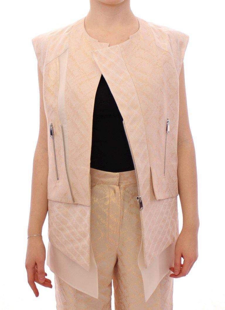Zeyneptosum  brocade sleeveless Jacket #women, Beige, Catch, feed-agegroup-adult, feed-color-beige, feed-gender-female, feed-size-IT42|M, Gender_Women, IT42|M, Jackets & Coats - Women - Clothing, Kogan, Zeyneptosum at SEYMAYKA