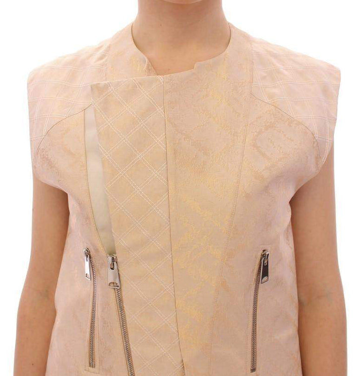 Zeyneptosum  brocade sleeveless Jacket #women, Beige, Catch, feed-agegroup-adult, feed-color-beige, feed-gender-female, feed-size-IT42|M, Gender_Women, IT42|M, Jackets & Coats - Women - Clothing, Kogan, Zeyneptosum at SEYMAYKA
