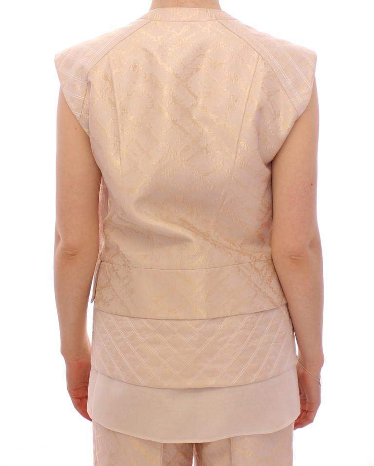 Zeyneptosum  brocade sleeveless Jacket #women, Beige, Catch, feed-agegroup-adult, feed-color-beige, feed-gender-female, feed-size-IT42|M, Gender_Women, IT42|M, Jackets & Coats - Women - Clothing, Kogan, Zeyneptosum at SEYMAYKA