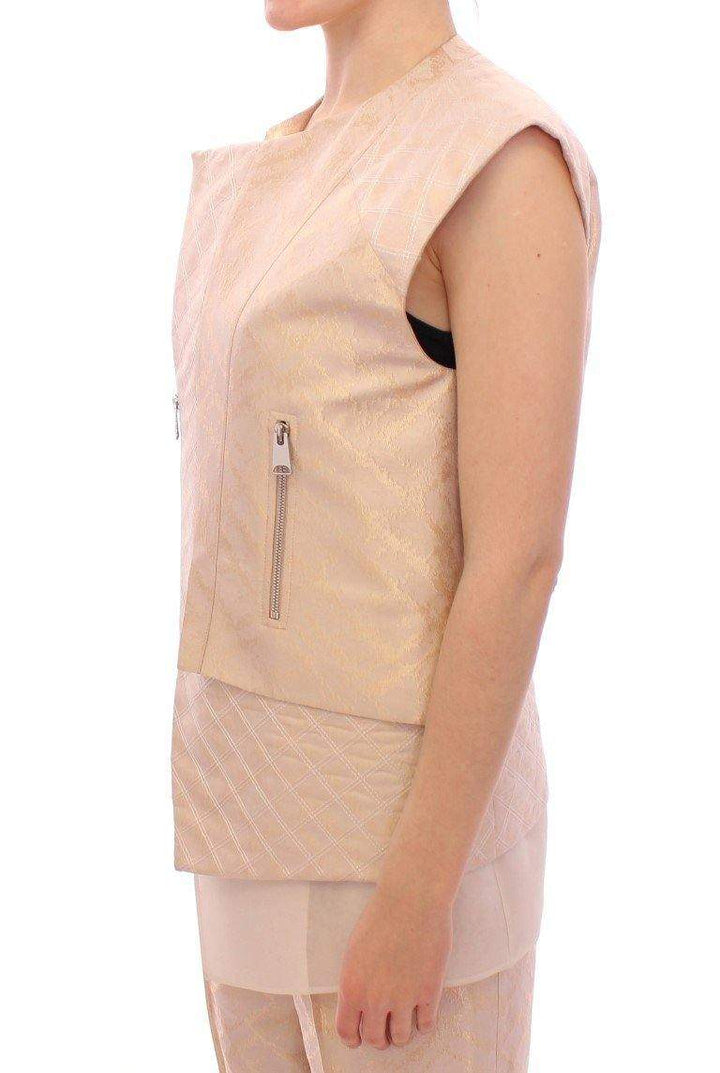 Zeyneptosum  brocade sleeveless Jacket #women, Beige, Catch, feed-agegroup-adult, feed-color-beige, feed-gender-female, feed-size-IT42|M, Gender_Women, IT42|M, Jackets & Coats - Women - Clothing, Kogan, Zeyneptosum at SEYMAYKA