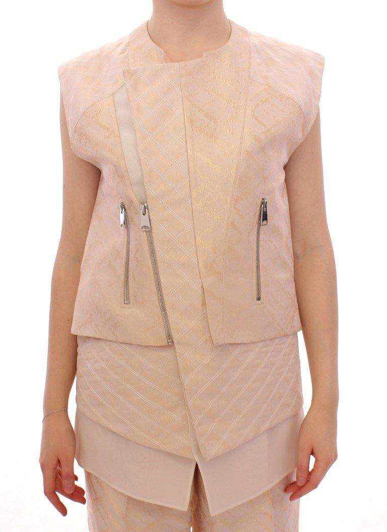 Zeyneptosum  brocade sleeveless Jacket #women, Beige, Catch, feed-agegroup-adult, feed-color-beige, feed-gender-female, feed-size-IT42|M, Gender_Women, IT42|M, Jackets & Coats - Women - Clothing, Kogan, Zeyneptosum at SEYMAYKA