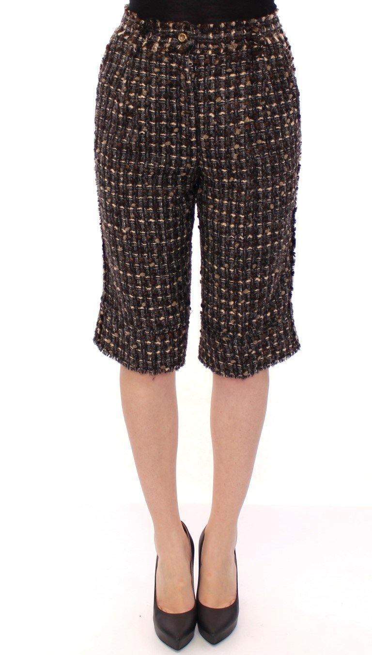 Dolce & Gabbana  Multicolor wool shorts pants #women, Brand_Dolce & Gabbana, Catch, Dolce & Gabbana, feed-agegroup-adult, feed-color-multicolor, feed-gender-female, feed-size-IT38|XS, feed-size-IT40|S, feed-size-IT42|M, Gender_Women, IT38|XS, IT40|S, IT42|M, Kogan, Multicolor, Shorts - Women - Clothing at SEYMAYKA