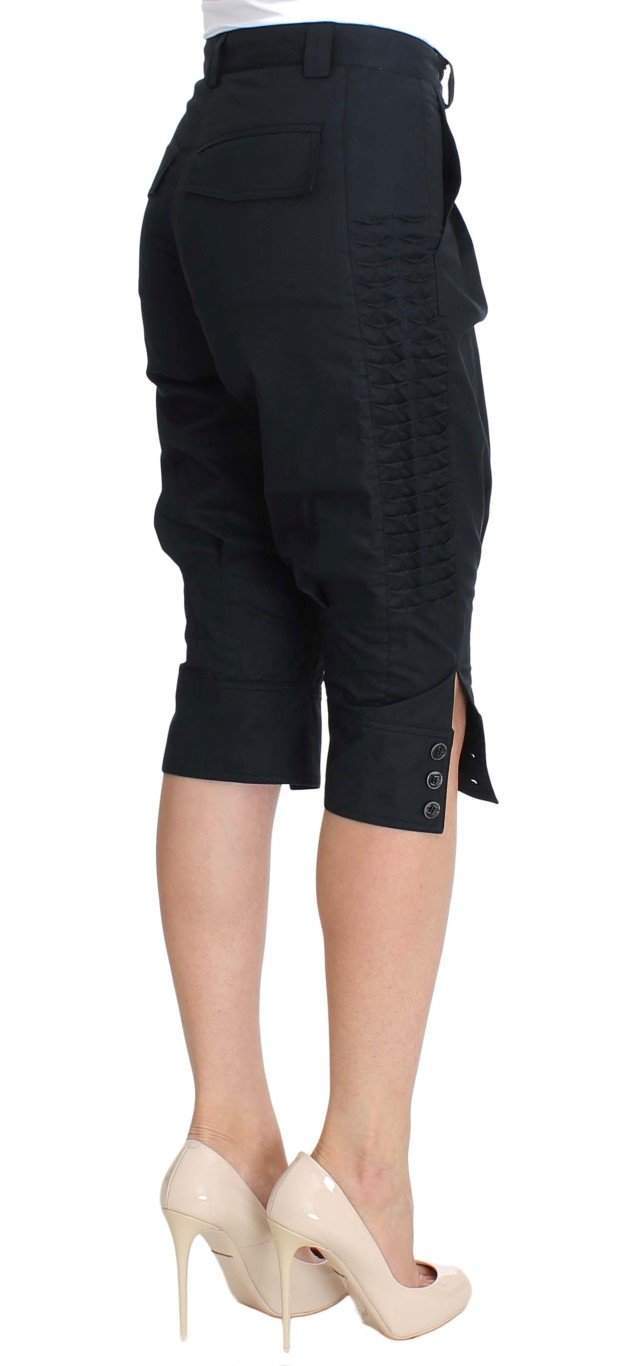 ERMANNO SCERVINO Women   Cotton 3/4 Length Pants #women, Blue, Catch, Ermanno Scervino, feed-agegroup-adult, feed-color-blue, feed-gender-female, feed-size-IT38|XS, Gender_Women, IT38|XS, Jeans & Pants - Women - Clothing, Kogan at SEYMAYKA