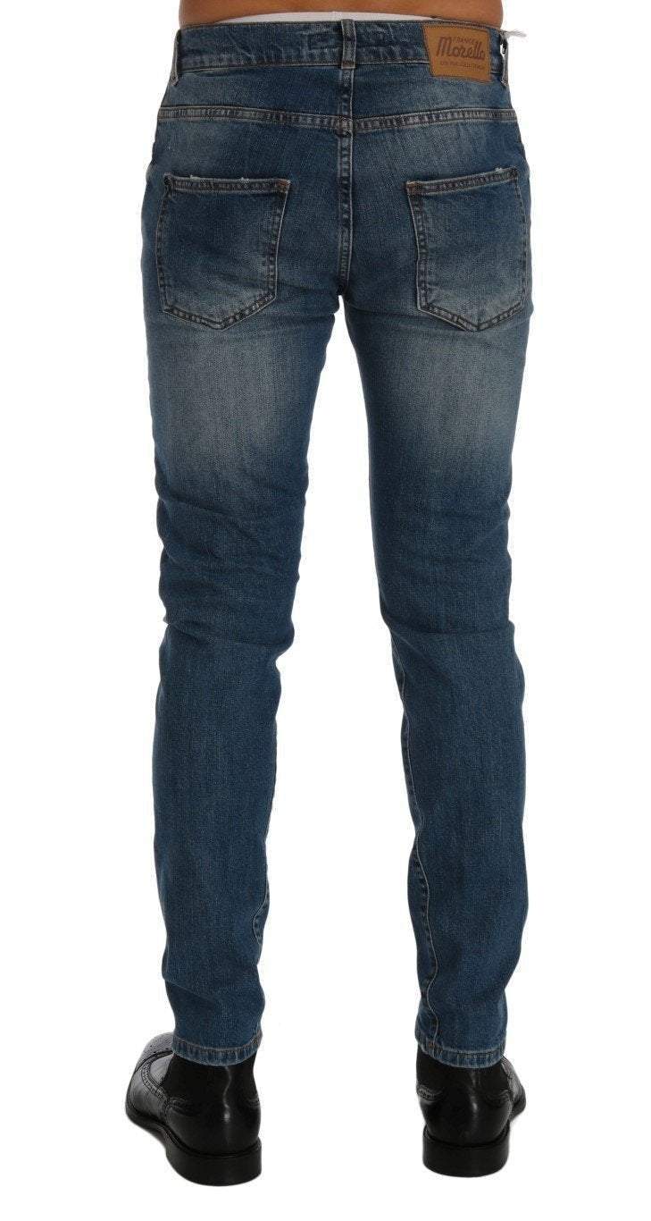 Frankie Morello  Wash Torn Dunfermile Slim Fit Jeans #men, Blue, Catch, feed-agegroup-adult, feed-color-blue, feed-gender-male, feed-size-W34, feed-size-W36, feed-size-W38, feed-size-W40, Frankie Morello, Gender_Men, Jeans & Pants - Men - Clothing, Kogan, Men - New Arrivals, W34, W36, W38, W40 at SEYMAYKA