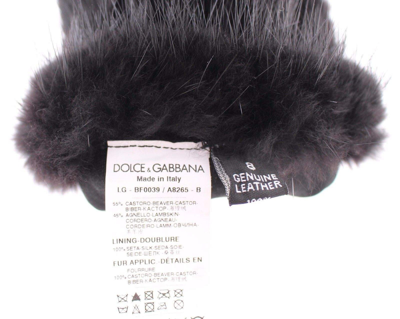 Dolce & Gabbana Black Beaver Fur Lambskin Leather Elbow Gloves #women, 8 | M, Black, Brand_Dolce & Gabbana, Catch, Dolce & Gabbana, feed-agegroup-adult, feed-color-black, feed-gender-female, feed-size-7.5 | M, Gender_Women, Gloves - Women - Accessories, Kogan at SEYMAYKA