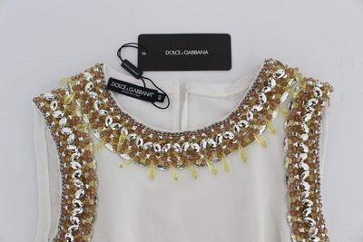 Dolce & Gabbana  White crystal embellished tank top #women, Brand_Dolce & Gabbana, Catch, Dolce & Gabbana, feed-agegroup-adult, feed-color-white, feed-gender-female, feed-size-IT40|S, Gender_Women, IT40|S, Kogan, Tops & T-Shirts - Women - Clothing, White at SEYMAYKA