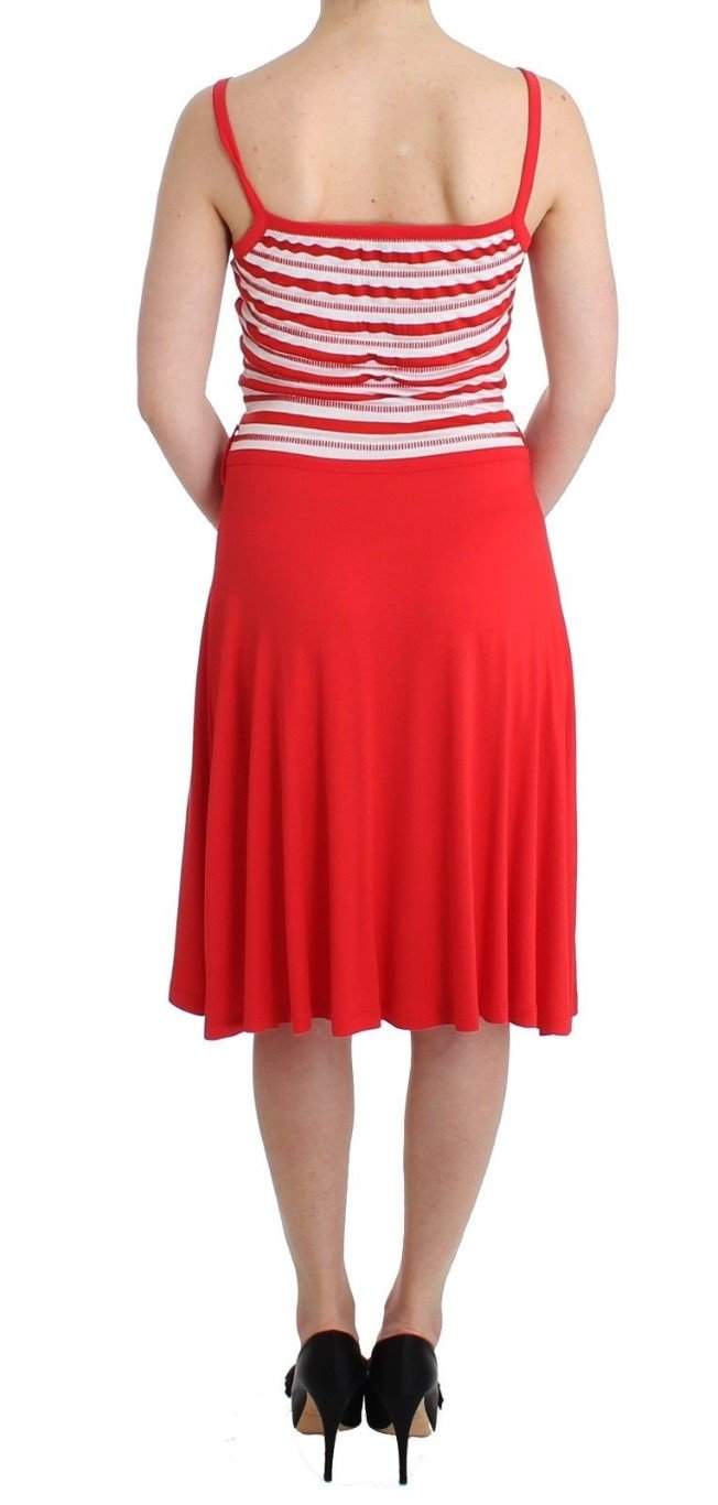 Roccobarocco Women  Striped Jersey A-line Dress #women, Catch, Clothing_Dress, Dresses - Women - Clothing, feed-agegroup-adult, feed-color-red, feed-gender-female, feed-size-IT44|L, Gender_Women, IT44|L, Kogan, Red, Roccobarocco at SEYMAYKA