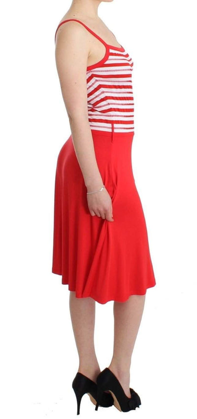 Roccobarocco Women  Striped Jersey A-line Dress #women, Catch, Clothing_Dress, Dresses - Women - Clothing, feed-agegroup-adult, feed-color-red, feed-gender-female, feed-size-IT44|L, Gender_Women, IT44|L, Kogan, Red, Roccobarocco at SEYMAYKA
