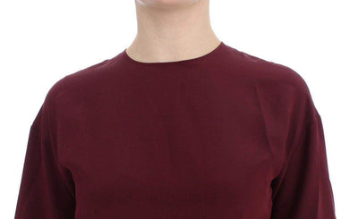 Dolce & Gabbana  Red 3/4 sleeve silk blouse #women, Brand_Dolce & Gabbana, Catch, Dolce & Gabbana, feed-agegroup-adult, feed-color-red, feed-gender-female, feed-size-IT36|XXS, Gender_Women, IT36|XXS, Kogan, Red, Tops & T-Shirts - Women - Clothing at SEYMAYKA