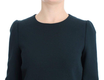 Dolce & Gabbana  Green 3/4 sleeve wool blouse #women, Brand_Dolce & Gabbana, Catch, Dolce & Gabbana, feed-agegroup-adult, feed-color-green, feed-gender-female, feed-size-IT40|S, feed-size-IT42|M, Gender_Women, Green, IT40|S, IT42|M, Kogan, Tops & T-Shirts - Women - Clothing at SEYMAYKA