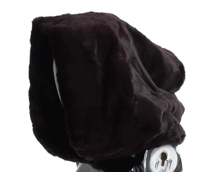 Dolce & Gabbana  Purple Weasel Fur Crochet Hood Scarf Hat #women, Brand_Dolce & Gabbana, Catch, Dolce & Gabbana, feed-agegroup-adult, feed-color-gray, feed-gender-female, feed-size-OS, Gender_Women, Gray, Hats - Women - Accessories, Kogan, Scarves - Women - Accessories at SEYMAYKA