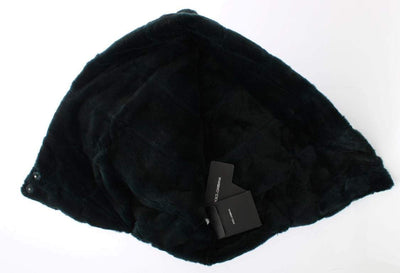 Dolce & Gabbana Green Weasel Fur Crochet Hood Scarf Hat #women, Dolce & Gabbana, feed-agegroup-adult, feed-color-Gray, feed-gender-female, feed-size-OS, Gray, Hats - Women - Accessories, Scarves - Women - Accessories at SEYMAYKA