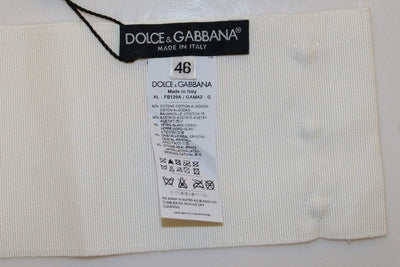 Dolce & Gabbana  White Crystal Brass Wide Waist Runway Belt #women, Belts - Women - Accessories, Brand_Dolce & Gabbana, Catch, Dolce & Gabbana, feed-agegroup-adult, feed-color-white, feed-gender-female, feed-size-IT44|L, feed-size-IT46|XL, Gender_Women, IT42|M, IT44|L, IT46|XL, Kogan, White at SEYMAYKA