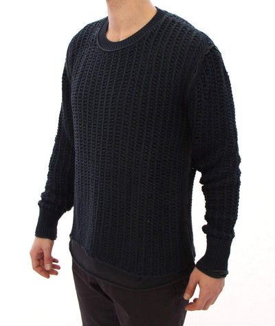 Dolce & Gabbana Blue Runway Netz Pullover Netted Sweater #men, Blue, Dolce & Gabbana, feed-1, IT48 | M, Sweaters - Men - Clothing at SEYMAYKA