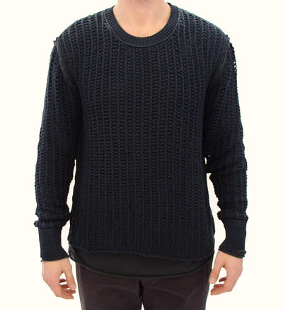Dolce & Gabbana Blue Runway Netz Pullover Netted Sweater #men, Blue, Dolce & Gabbana, feed-1, IT48 | M, Sweaters - Men - Clothing at SEYMAYKA