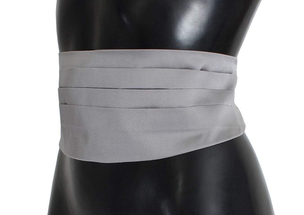 Dolce & Gabbana  Gray Waist Belt Silk Cummerbund #men, Brand_Dolce & Gabbana, Catch, Cummerbund - Men - Accessories, Dolce & Gabbana, feed-agegroup-adult, feed-color-gray, feed-gender-male, feed-size-IT48 | M, Gender_Men, Gray, IT48 | M, Kogan at SEYMAYKA