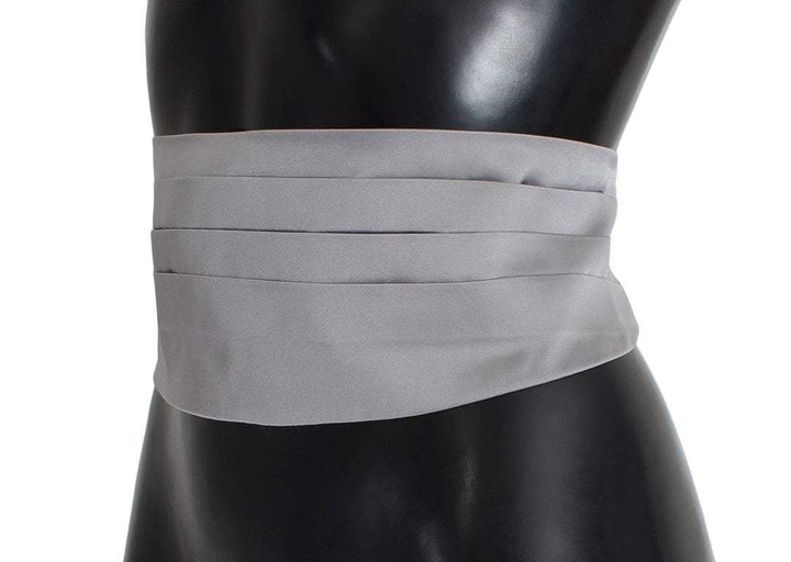 Dolce & Gabbana  Gray Waist Belt Silk Cummerbund #men, Brand_Dolce & Gabbana, Catch, Cummerbund - Men - Accessories, Dolce & Gabbana, feed-agegroup-adult, feed-color-gray, feed-gender-male, feed-size-IT48 | M, Gender_Men, Gray, IT48 | M, Kogan at SEYMAYKA