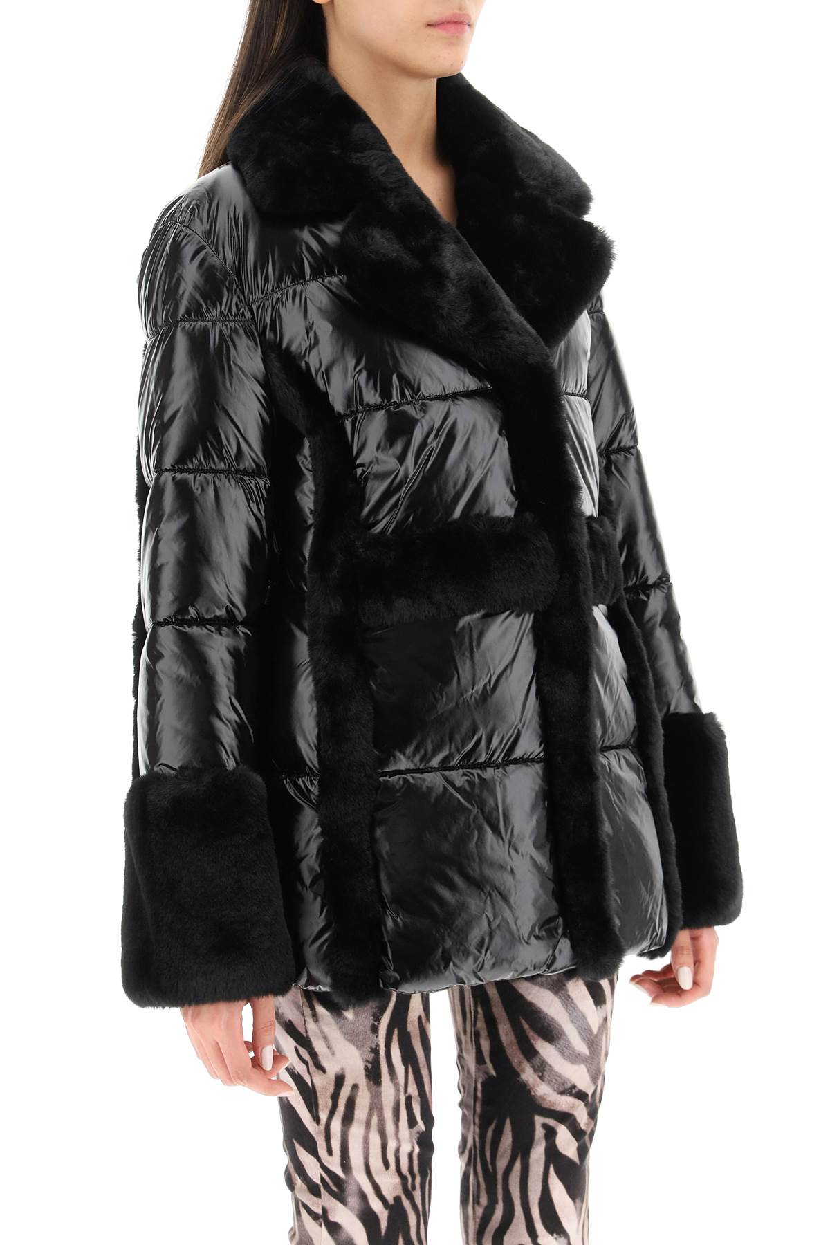 Marciano by guess puffer jacket with faux fur details-1