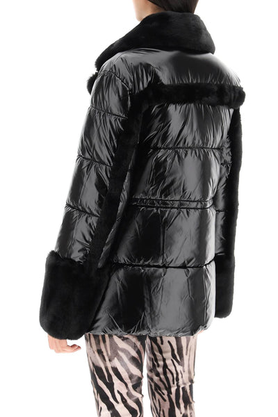 Marciano by guess puffer jacket with faux fur details-2