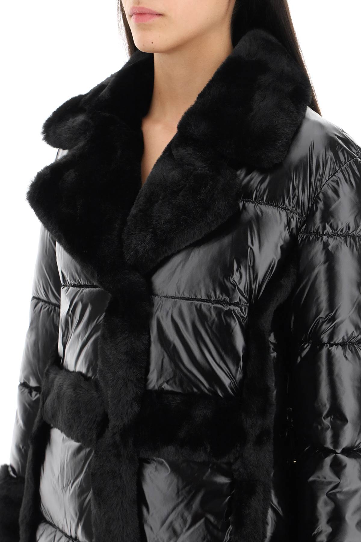 Marciano by guess puffer jacket with faux fur details-3