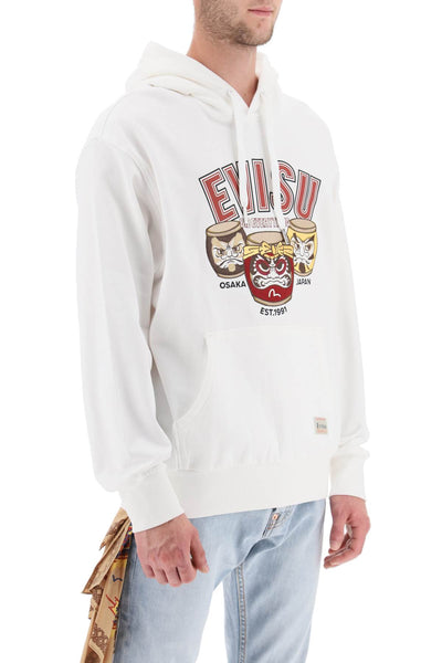 Evisu hoodie with embroidery and print-1