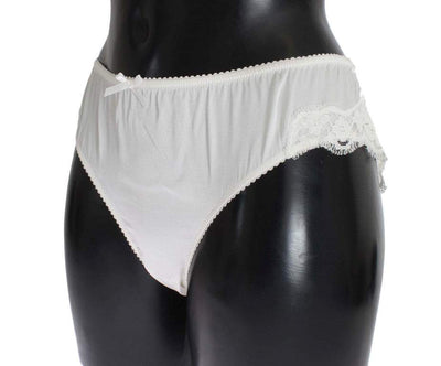 Dolce & Gabbana White Satin Stretch Underwear Panties Dolce & Gabbana, feed-1, IT1 | XS, Underwear - Women - Clothing, White at SEYMAYKA