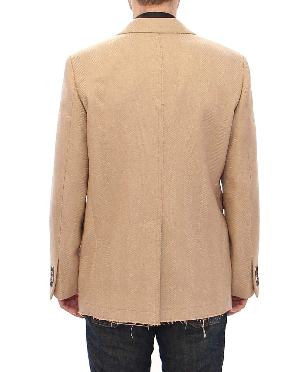 Dolce & Gabbana  Beige Double Breasted Coat Jacket #men, Beige, Brand_Dolce & Gabbana, Catch, Dolce & Gabbana, feed-agegroup-adult, feed-color-beige, feed-gender-male, feed-size-IT44 | XS, feed-size-IT46 | S, feed-size-IT50 | L, Gender_Men, IT44 | XS, IT46 | S, IT50 | L, IT52 | XL, Jackets - Men - Clothing, Kogan at SEYMAYKA
