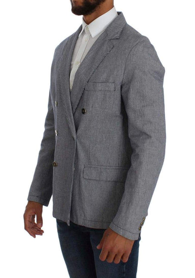 Master Coat Blue Double Breasted Regular Fit Blazer #men, Blazers - Men - Clothing, Blue, feed-agegroup-adult, feed-color-Blue, feed-gender-male, feed-size-IT50 | L, IT50 | L, Master Coat at SEYMAYKA