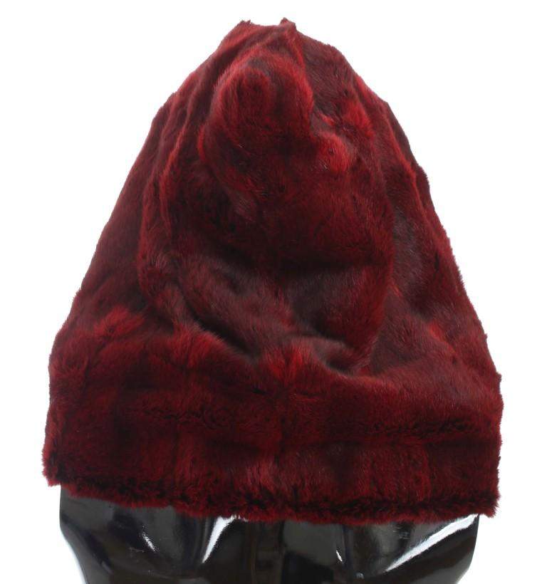 Dolce & Gabbana  Bordeaux Hamster Fur Crochet Hood Scarf Hat #women, Bordeaux, Brand_Dolce & Gabbana, Catch, Dolce & Gabbana, feed-agegroup-adult, feed-color-bordeaux, feed-gender-female, feed-size-OS, Gender_Women, Hats - Women - Accessories, Kogan, Scarves - Women - Accessories at SEYMAYKA