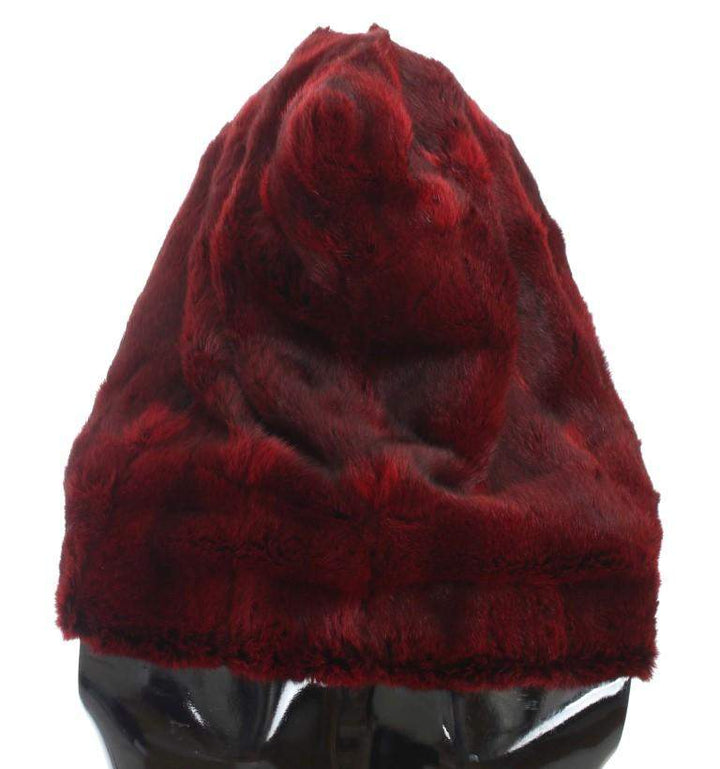 Dolce & Gabbana  Bordeaux Hamster Fur Crochet Hood Scarf Hat #women, Bordeaux, Brand_Dolce & Gabbana, Catch, Dolce & Gabbana, feed-agegroup-adult, feed-color-bordeaux, feed-gender-female, feed-size-OS, Gender_Women, Hats - Women - Accessories, Kogan, Scarves - Women - Accessories at SEYMAYKA