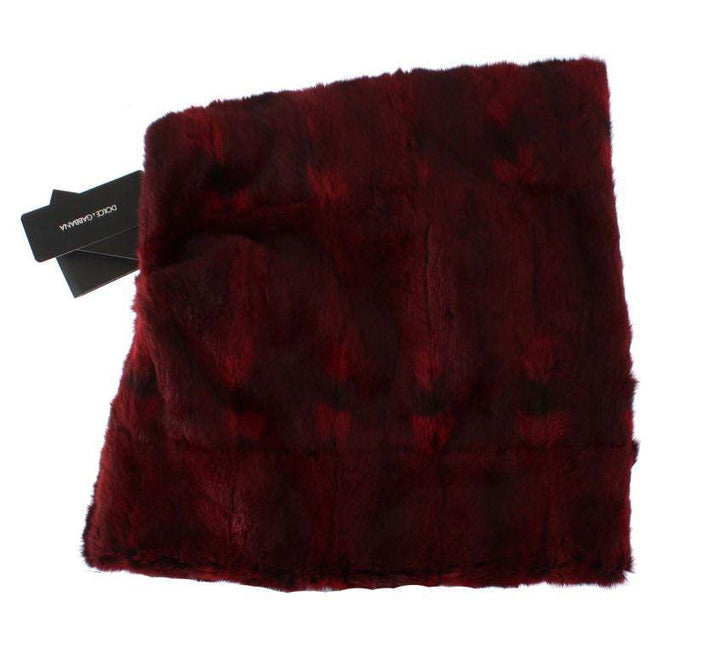 Dolce & Gabbana  Bordeaux Hamster Fur Crochet Hood Scarf Hat #women, Bordeaux, Brand_Dolce & Gabbana, Catch, Dolce & Gabbana, feed-agegroup-adult, feed-color-bordeaux, feed-gender-female, feed-size-OS, Gender_Women, Hats - Women - Accessories, Kogan, Scarves - Women - Accessories at SEYMAYKA