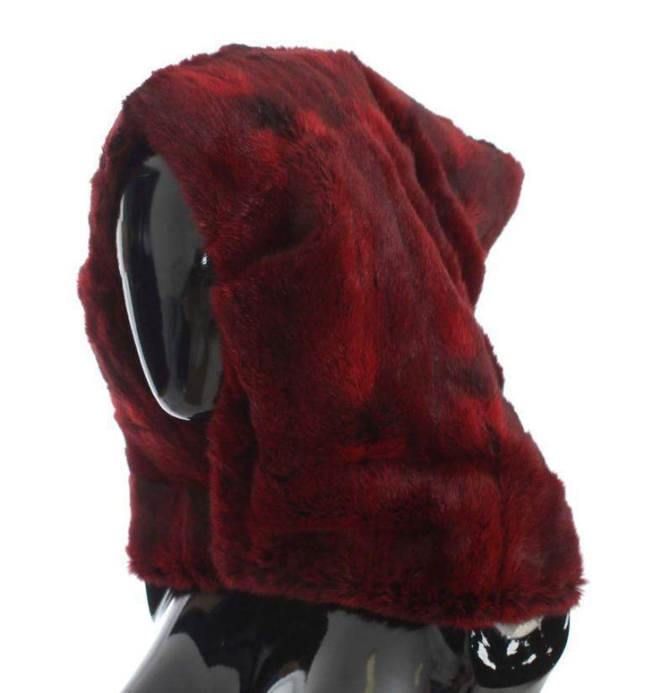 Dolce & Gabbana  Bordeaux Hamster Fur Crochet Hood Scarf Hat #women, Bordeaux, Brand_Dolce & Gabbana, Catch, Dolce & Gabbana, feed-agegroup-adult, feed-color-bordeaux, feed-gender-female, feed-size-OS, Gender_Women, Hats - Women - Accessories, Kogan, Scarves - Women - Accessories at SEYMAYKA